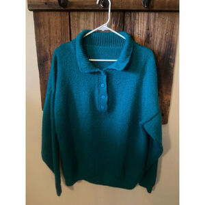 Men's 1990's Teal Sweater Size L